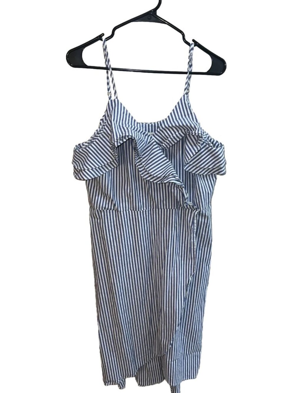 a.n.d. eawy woman's dress stripped blue white long maxi sz XXL